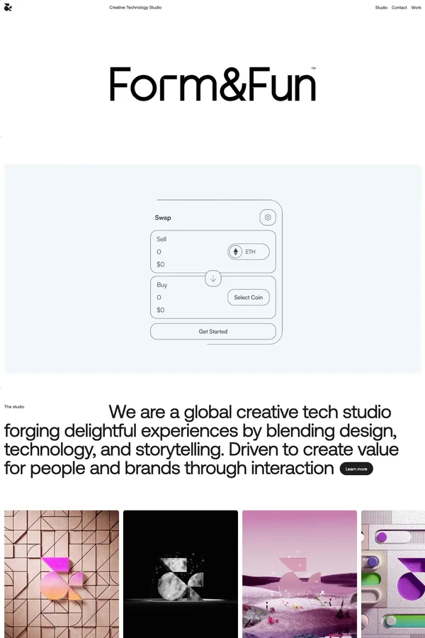 Form&Fun Studio - Portfolio design inspiration