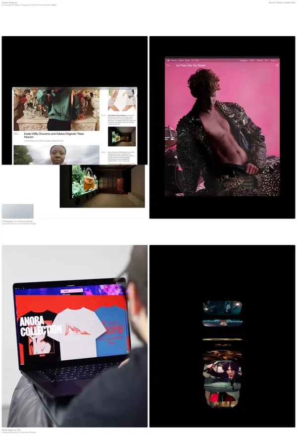 Flavien Guilbaud, Interactive Design Director, and co-founder of 27b & Antinomy Studio. - Portfolio design inspiration
