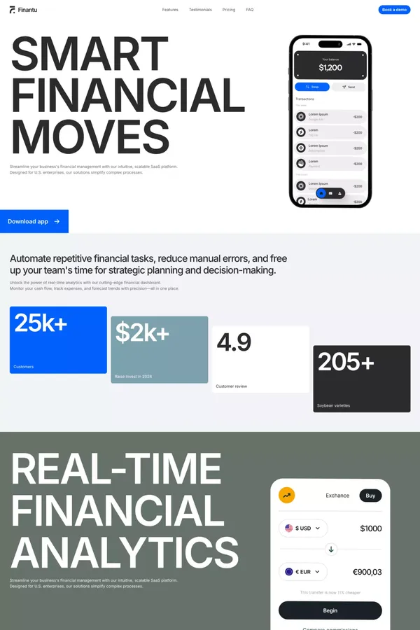 Finantu - Webflow Website Template