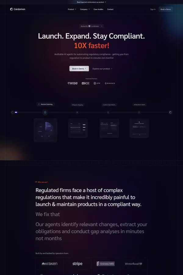 Cardamon AI - Launch. Expand. Stay Compliant.