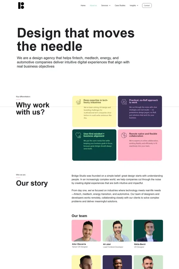 About us - Bridge Studio