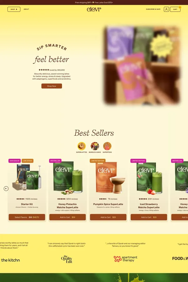 Clevr Blends | Superfood Lattes and Teas