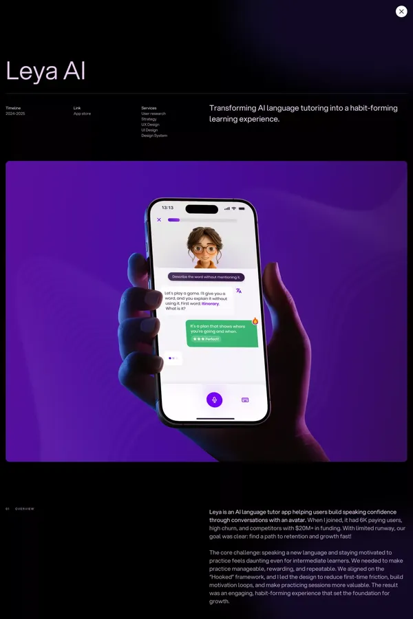 Leya AI Language Tutor - Mateo Grubisic