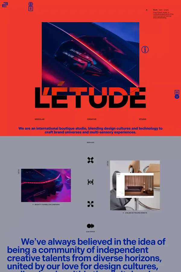 L'Étude — Modular Creative Studio - Portfolio design inspiration