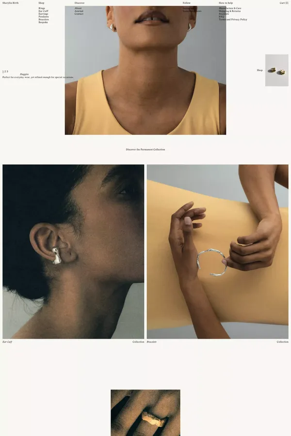 Sherylin Birth - Ecommerce design inspiration