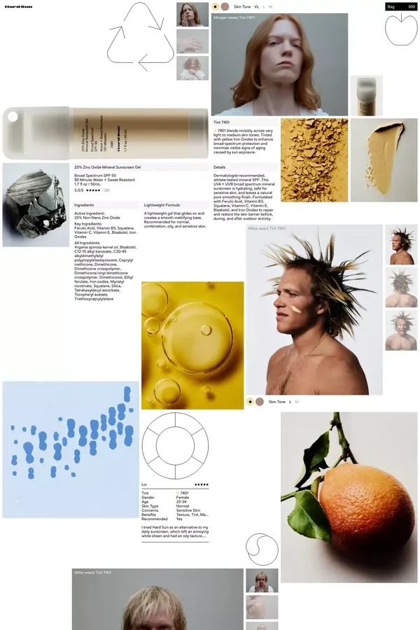Hard Sun | Dermatologist-recommended, athlete-tested mineral SPF. - Ecommerce design inspiration