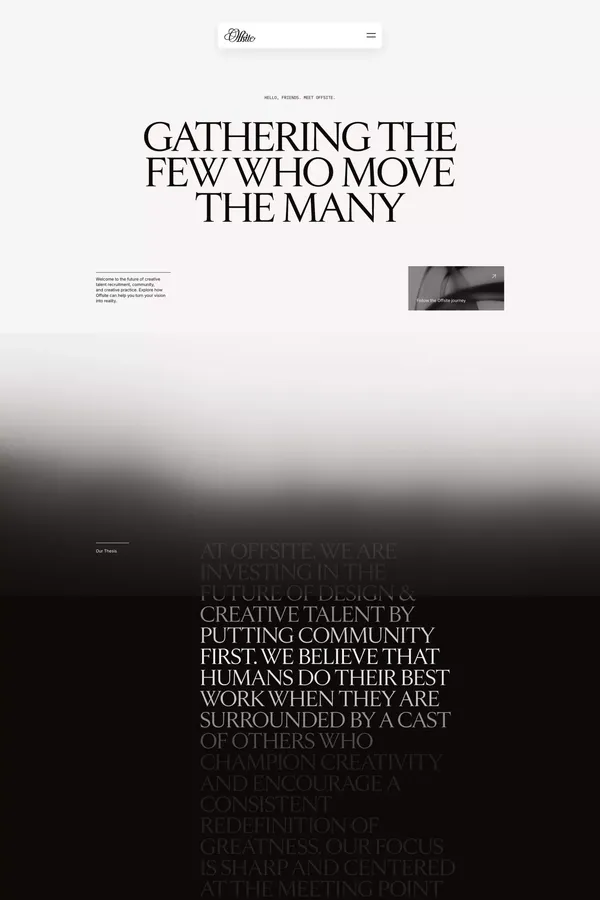 Offsite - Portfolio design inspiration