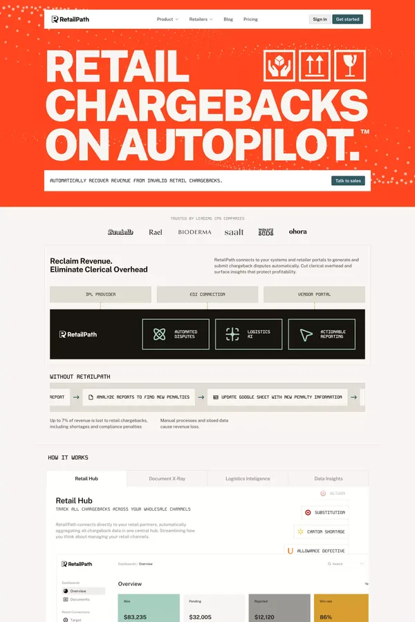 RetailPath - Landing design inspiration