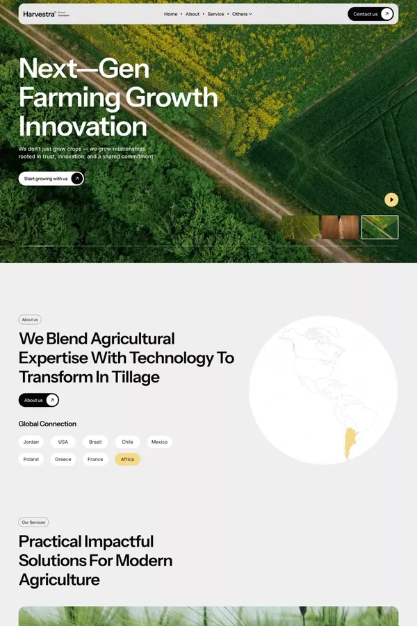 Harvestra - Webflow Website Template