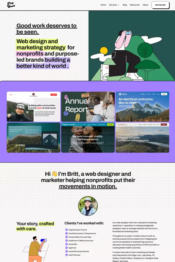 Nonprofit Web Design | Beautiful, Easy-to-Manage Websites for Purpose Driven Brands  — Squarespace Web Designer and SEO Services | Tiny Coast Digital