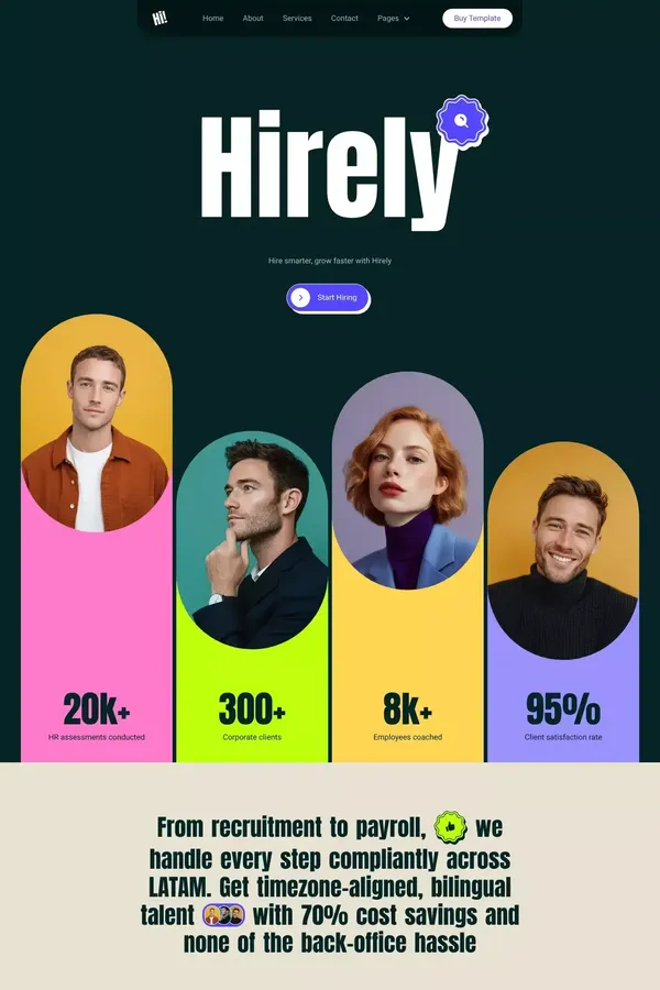 Hirelyn - Webflow Website Template