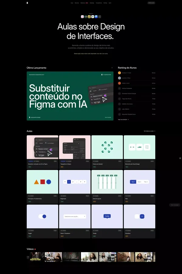 Componentes Design â Aulas e Mentorias de Design com foco em UI