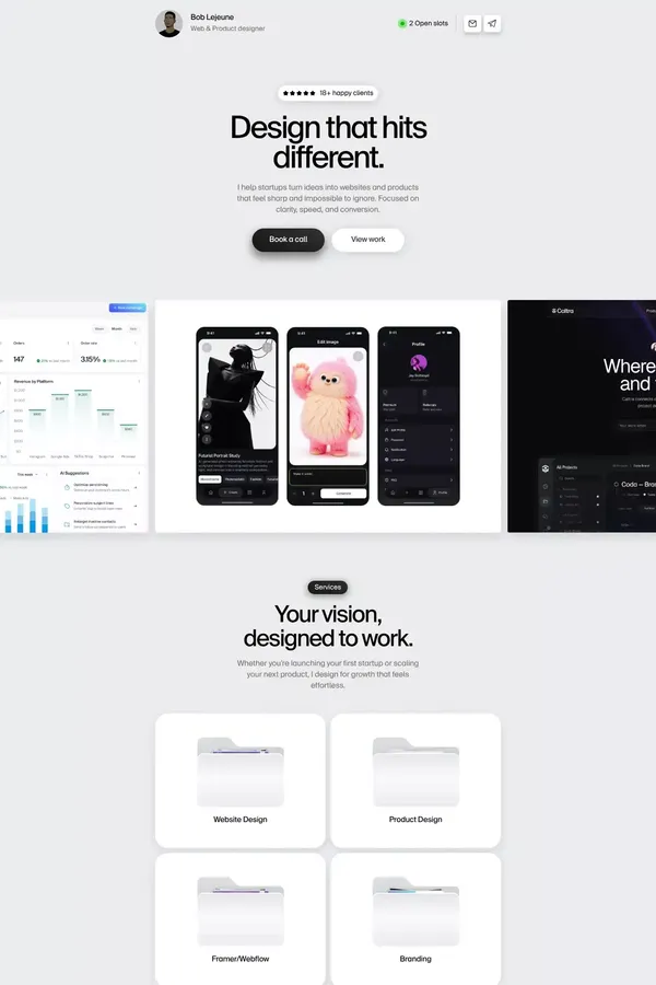 Bob Lejeune | Product and web designer