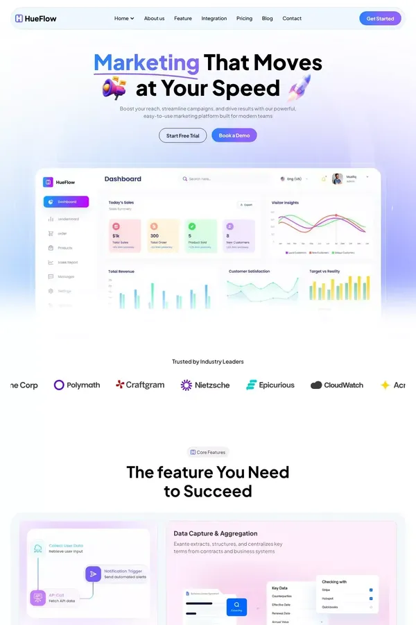 HueFlow - Webflow HTML Website Template