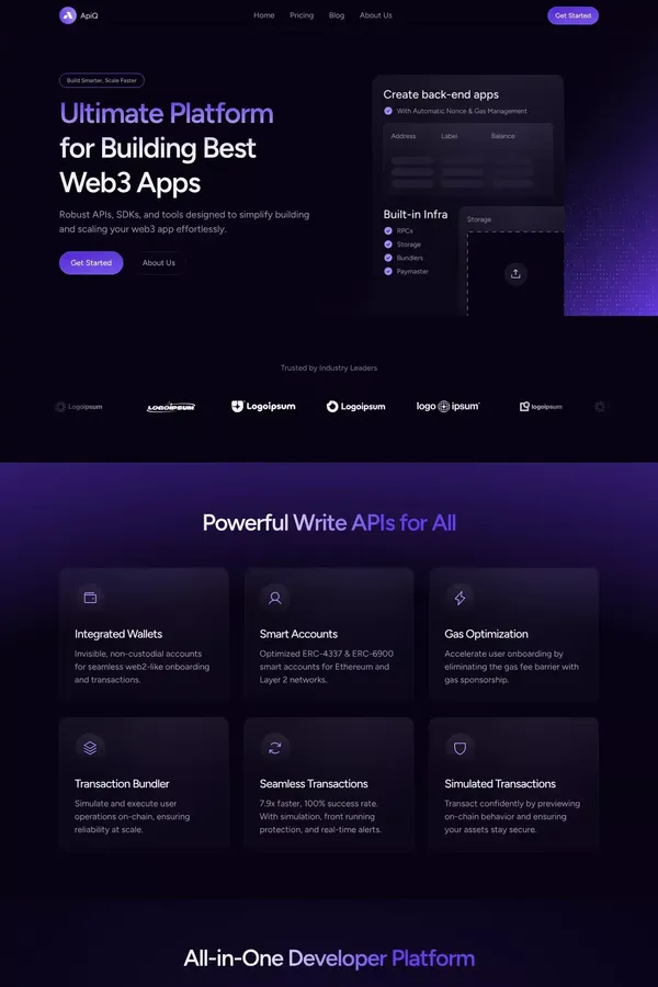 APIQ - Web3 Blockchain Template