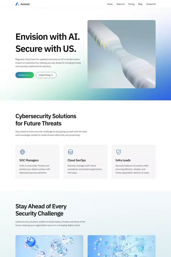 Axionet - AI Cyber Security Startup Template