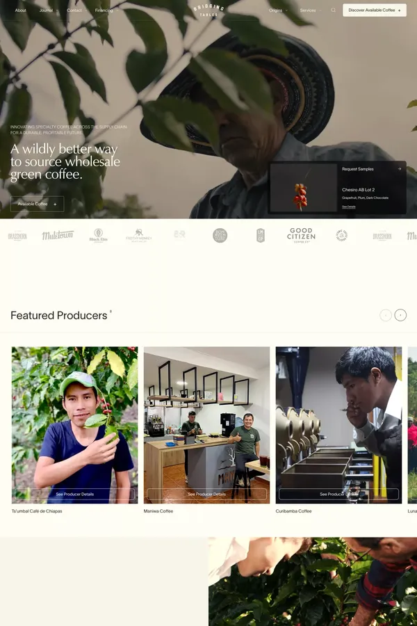 Bridging Tables - Ecommerce design inspiration