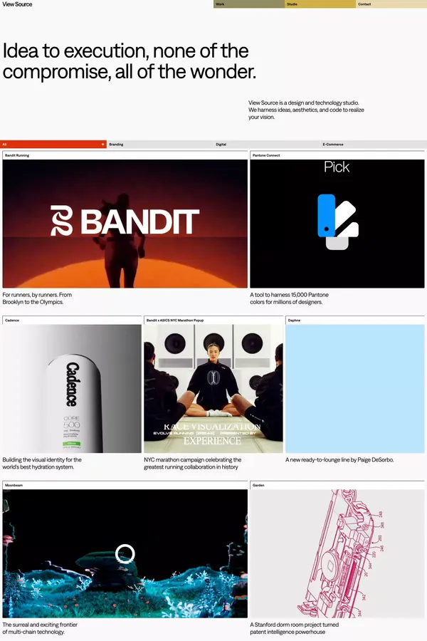 View Source - Portfolio design inspiration