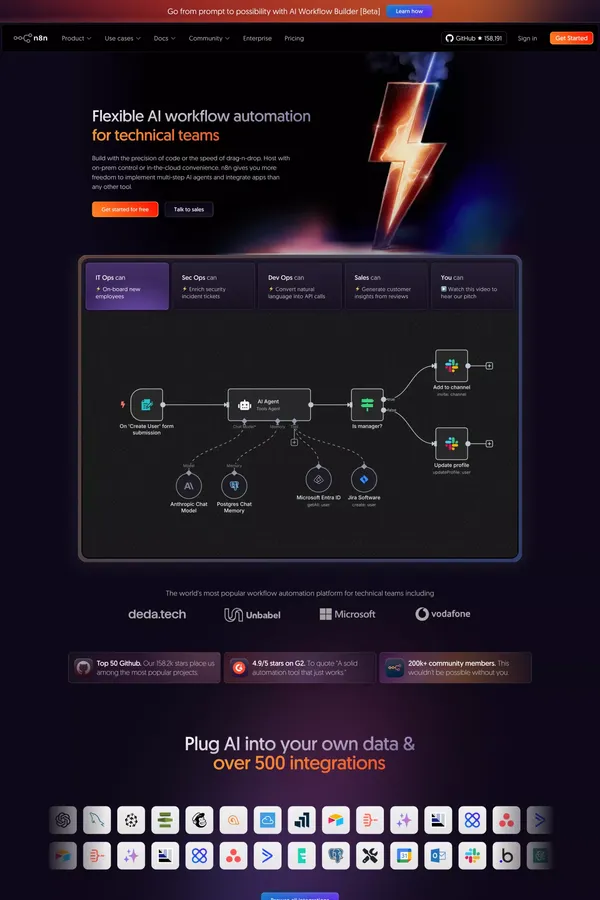 AI Workflow Automation Platform & Tools - n8n