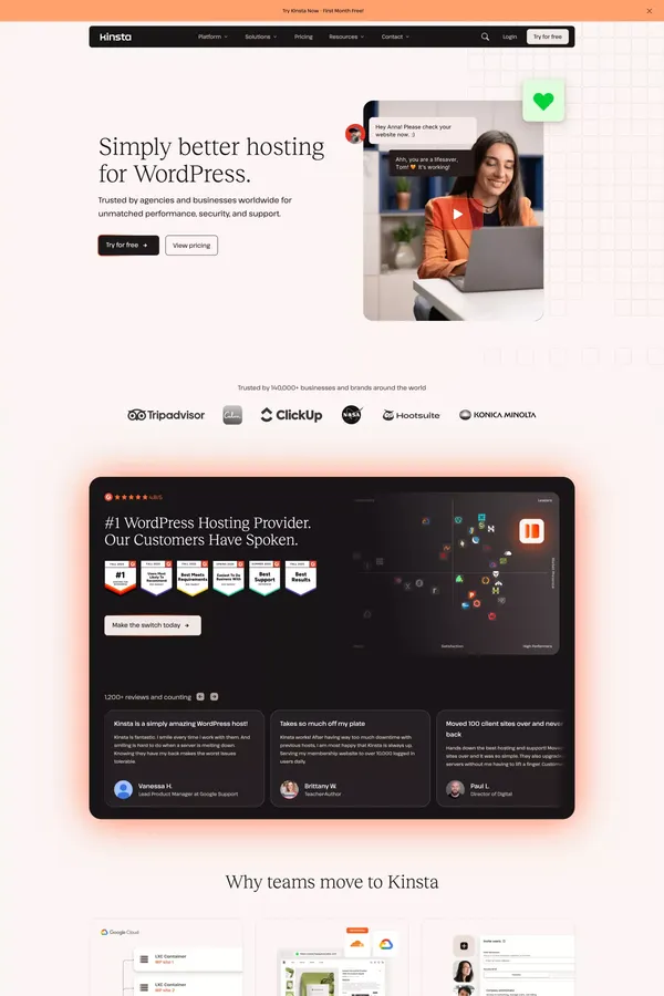 Kinsta® - Hosting for WordPress | Black Friday sale is on! - Landing design inspiration