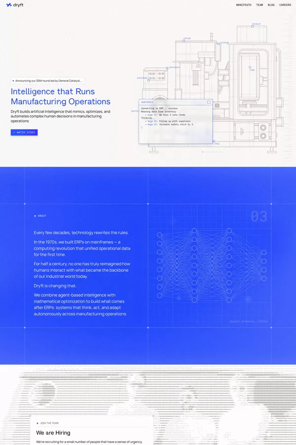 Dryft - Landing design inspiration