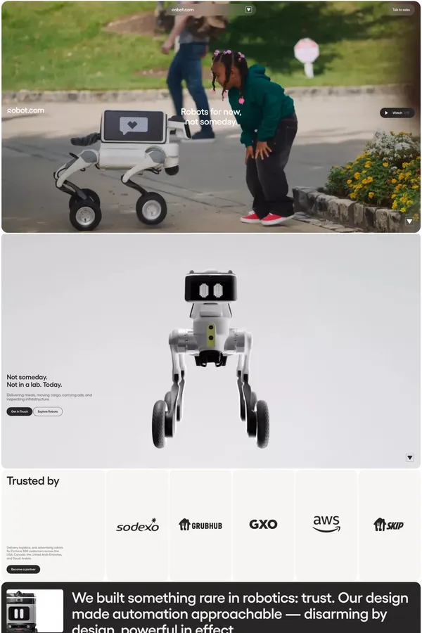 robot.comrobots for now, not someday. | Robot.com - Landing design inspiration