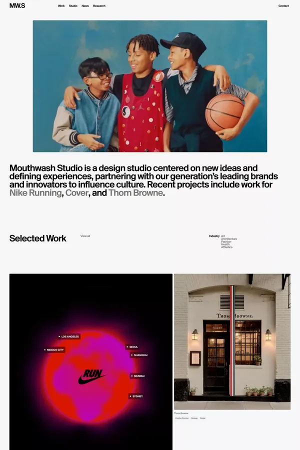 MOUTHWASH Studio - Portfolio design inspiration