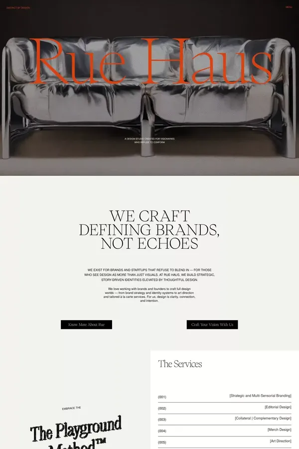Rue Haus | Design Studio - Portfolio design inspiration