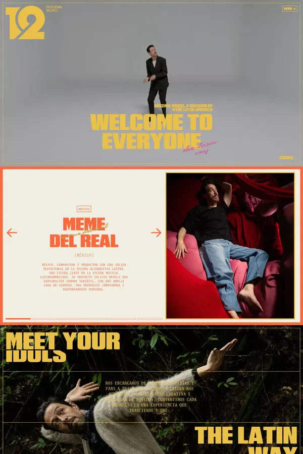 Docemil Music, A division of HYBE Latin America - Portfolio design inspiration