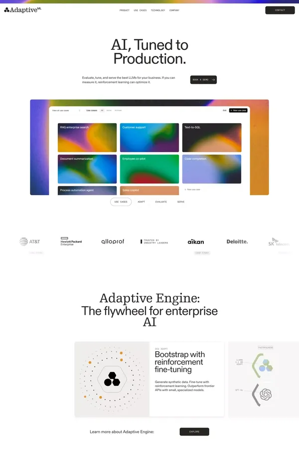 Adaptive ML - Landing design inspiration