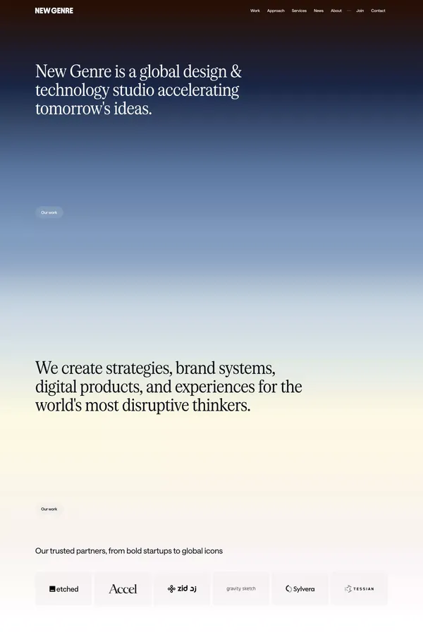 New Genre - Global Design & Technology Studio - Portfolio design inspiration
