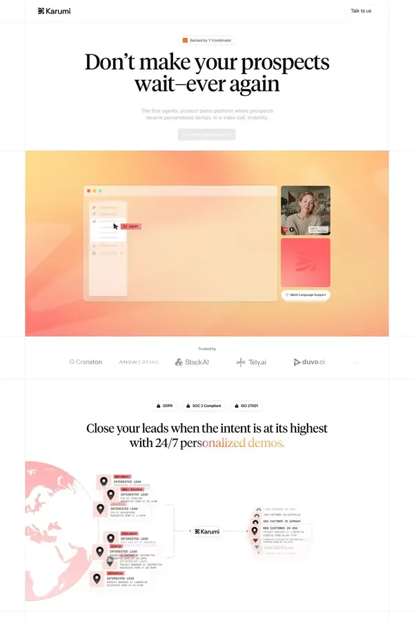 Karumi AI - Landing design inspiration