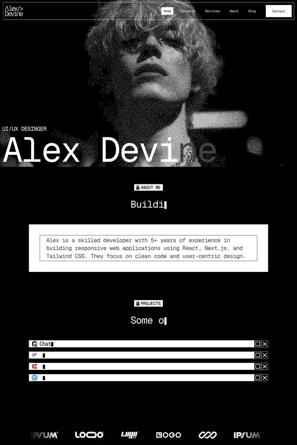 Devolio â Terminal-Style Developer Portfolio