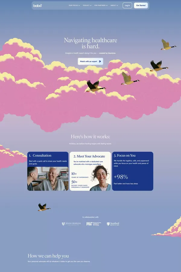 Baba Care | The assistant for self-care and caregiving. - Landing design inspiration