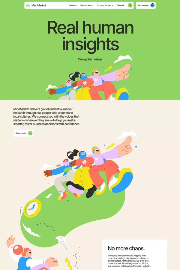 Real human insights | MindMarket - Landing design inspiration
