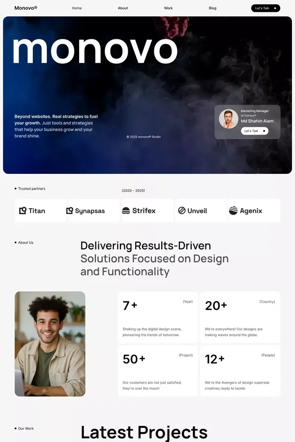 Monovo - Webflow HTML website template - Template design inspiration