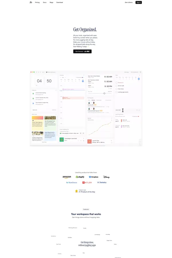 Making Today - Work Smarter, Not Scattered - Landing design inspiration