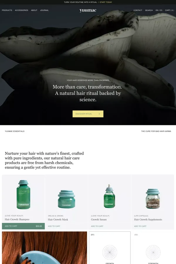 Yuumae - Ecommerce design inspiration