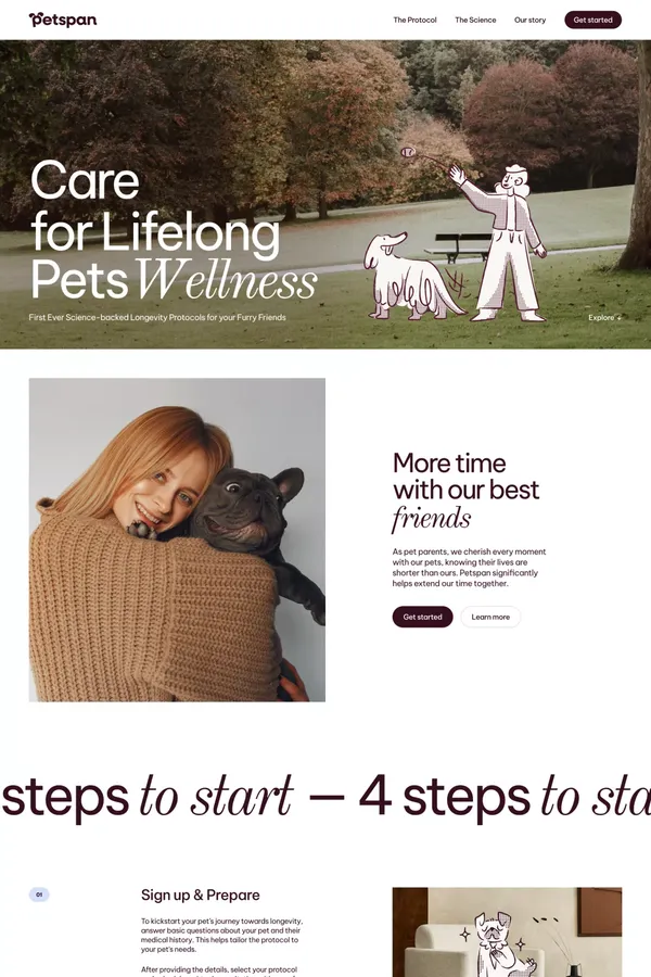 Rapamycin for Cats and Dogs: Prescription Pet Longevity Solutions for a Healthier, Longer Life - Landing design inspiration