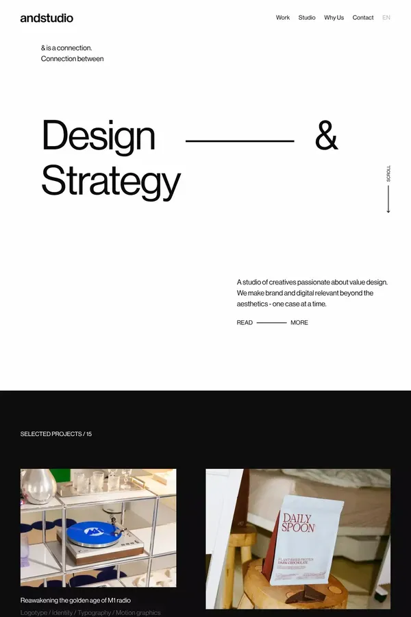Andstudio From Strategy to Brand and Digital Design - Portfolio design inspiration