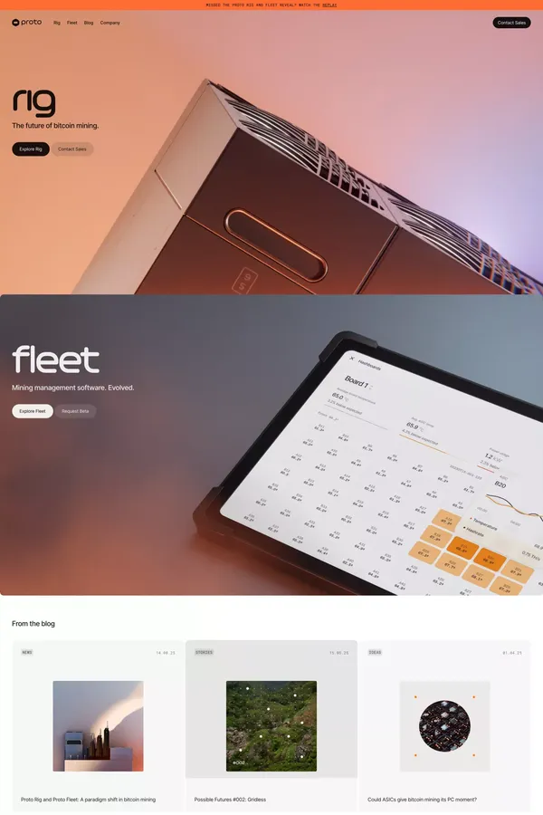 Proto - Landing design inspiration