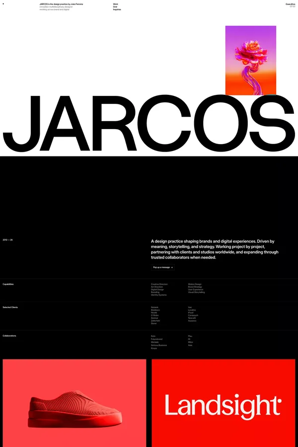 JARCOS - Portfolio design inspiration