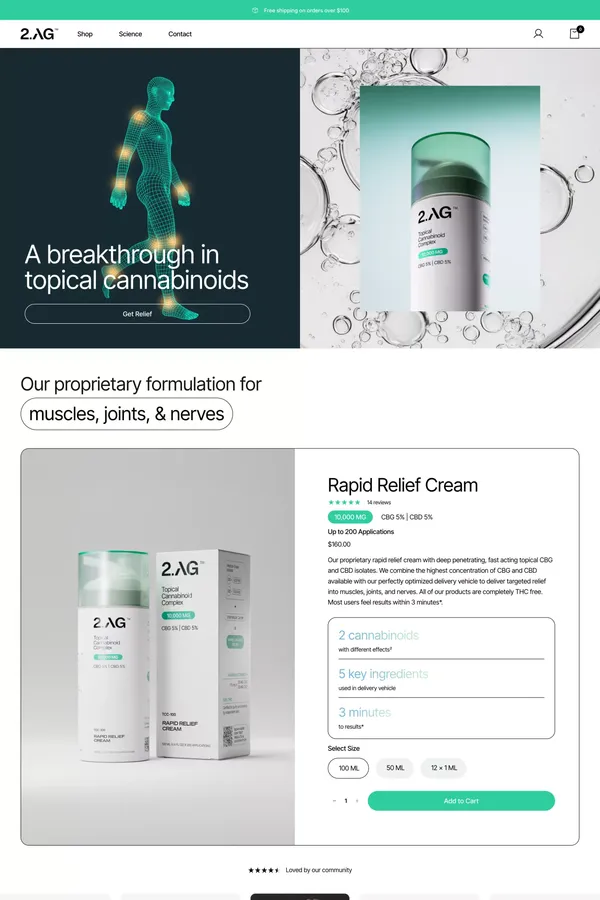 2.AG: The Science of Rapid Relief | A Breakthrough in Topical CBG/CBD