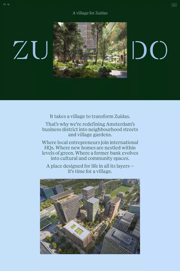 Zudo – A village for Zuidas - Other design inspiration