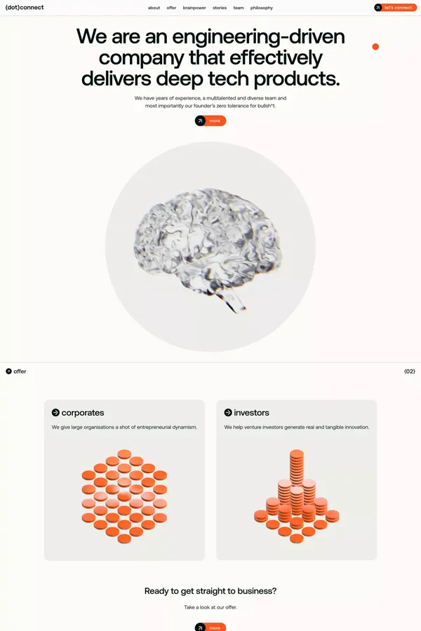 (dot)connect - Landing design inspiration