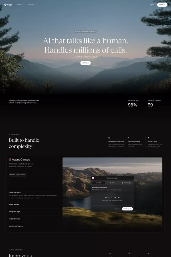 Giga - Landing design inspiration