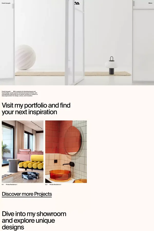 Farah Gorayeb - Portfolio design inspiration