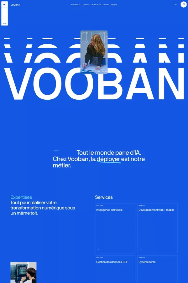 Vooban, expert en IA et transformation numérique - Portfolio design inspiration