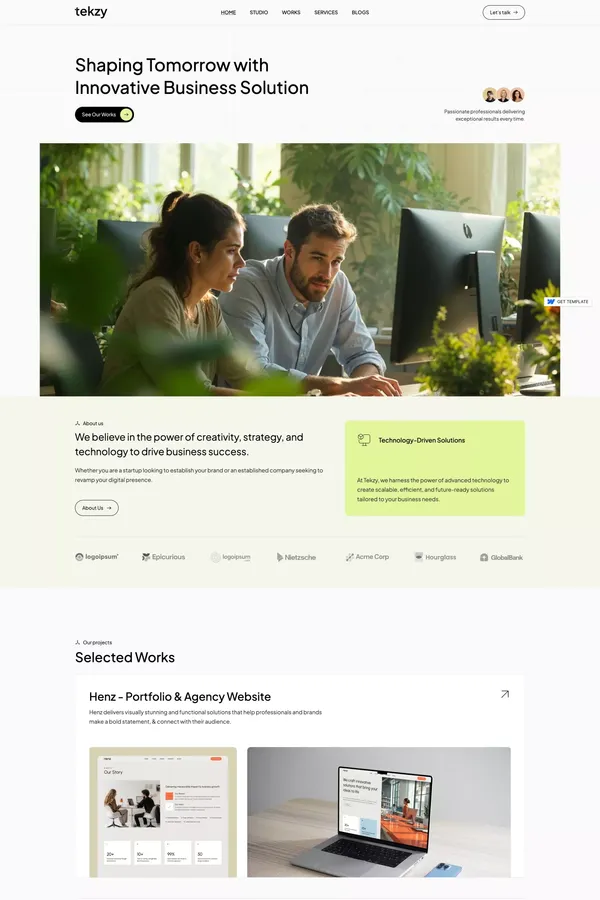 Tekzy - Webflow HTML website template - Template design inspiration