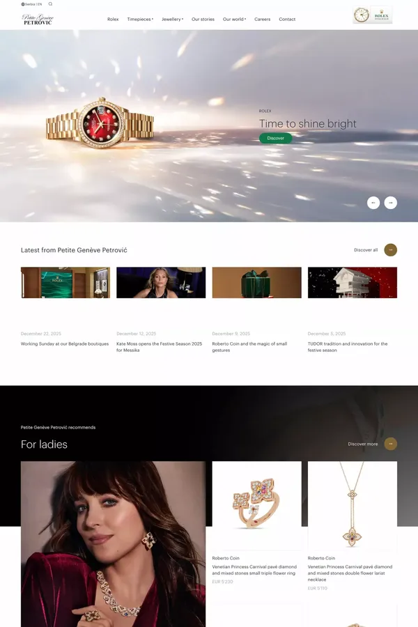 Petite Geneve Petrović - Official Rolex Retailer - Product listing design inspiration